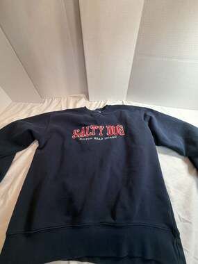 Big Cotton Gear Salty Dog Hilton Head Island Sweatshirt Navy Blue Size M